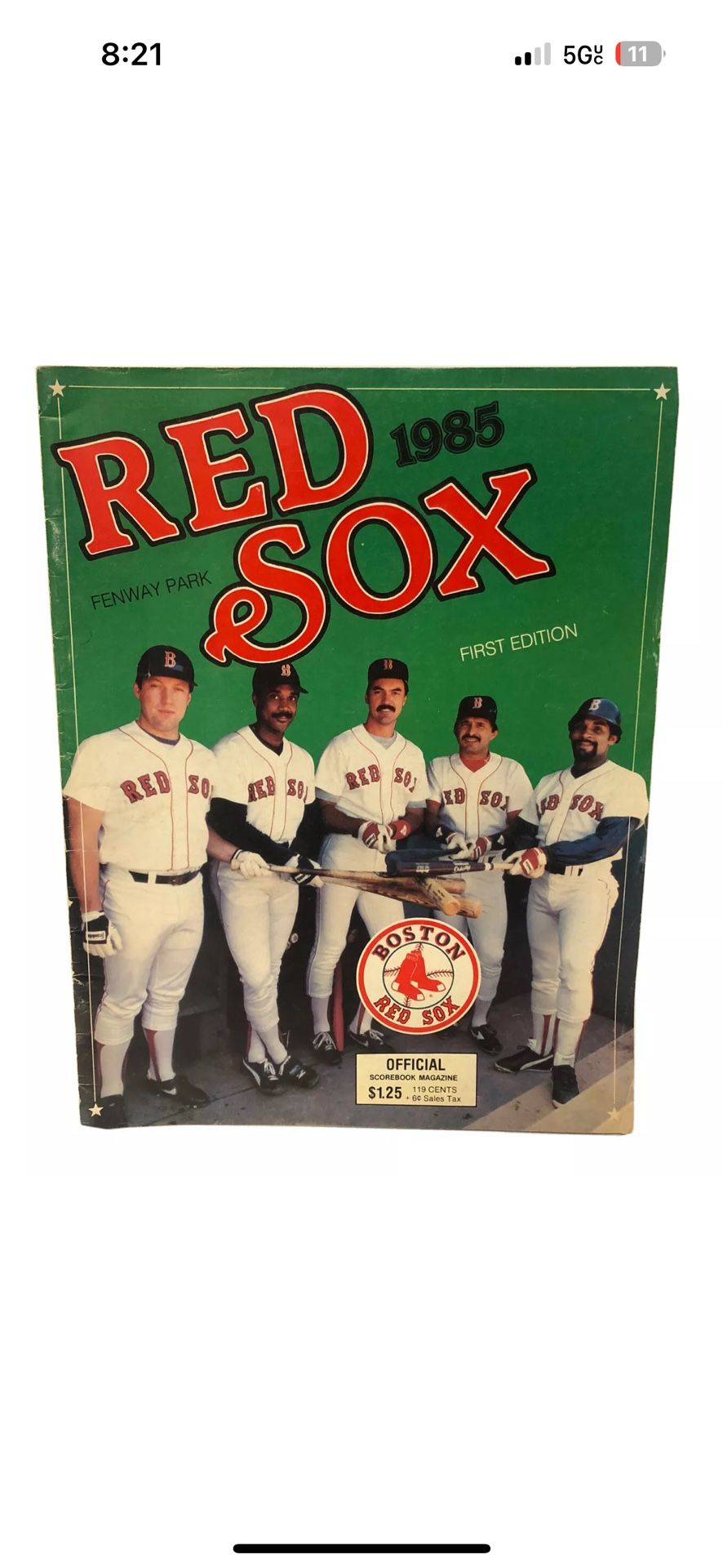 Vintage Boston Red Sox Fenway Park 1985 Official Magazine 1st Edition M148 Rare