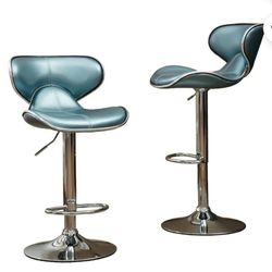 Set Of 2 Barstools And Small Table With 2 Shelf