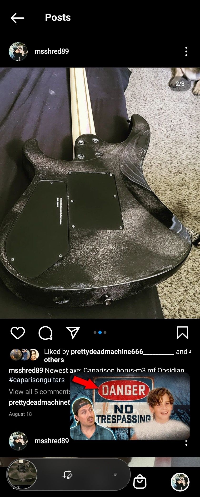 Caparison Horus M3 Mf Obsidian for Sale in Montclair, CA - OfferUp