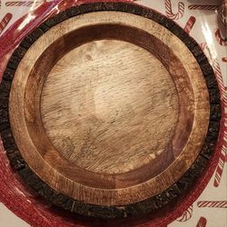 Round Wood Tray