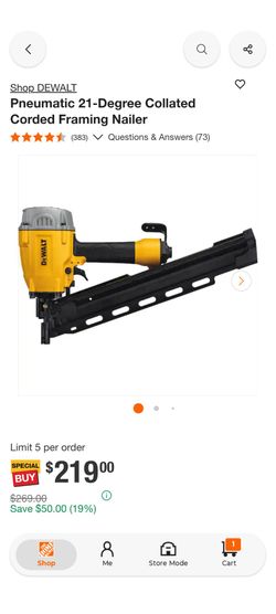 DeWalt framing nailer