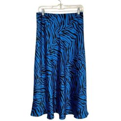 Rebecca Minkoff Davis skirt in blue and black zebra pri