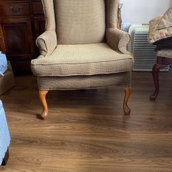 Classic  Traditional  Queen Ann  Chair Perfect Just Recovered 