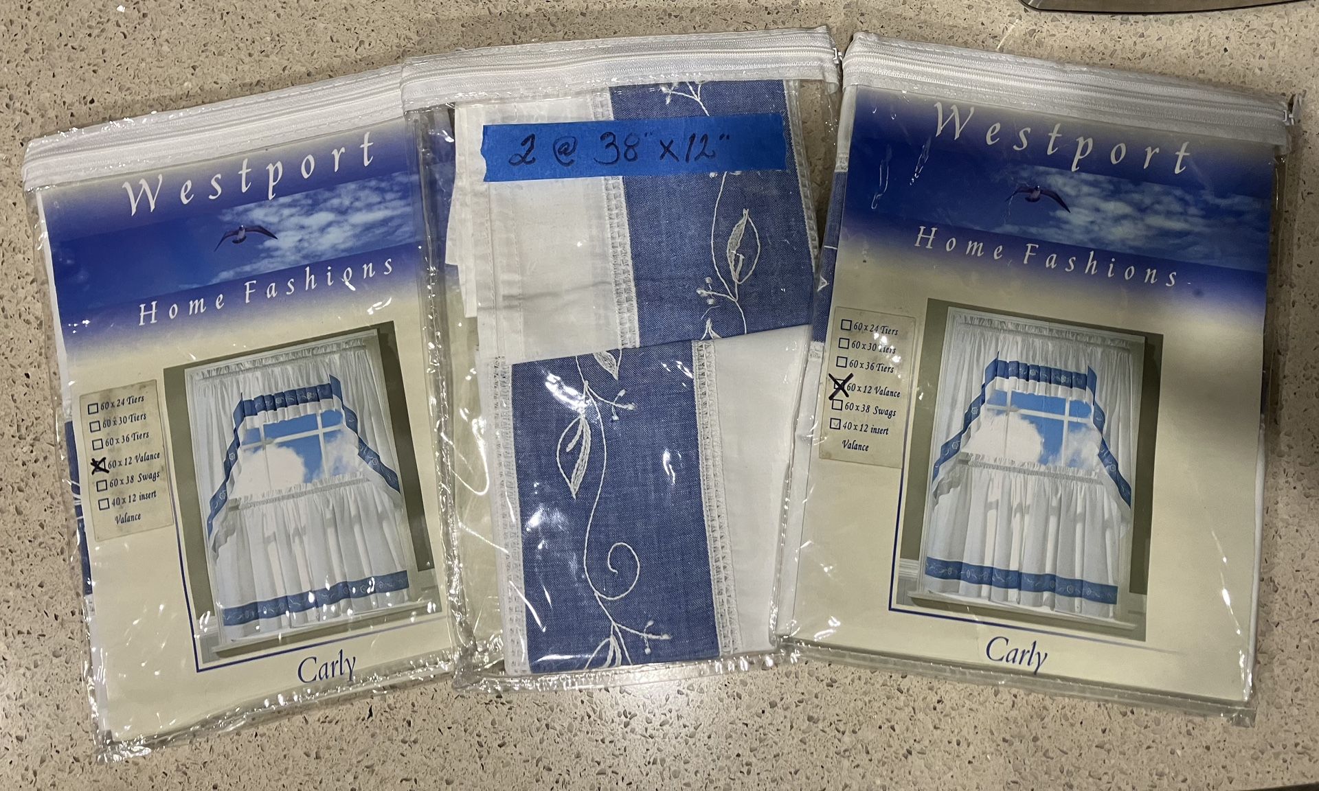 Cute Curtain Valances/no swags•NEW•Measurements in photos & description