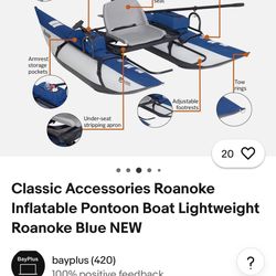 Roanoke Inflatable Pontoon Boat