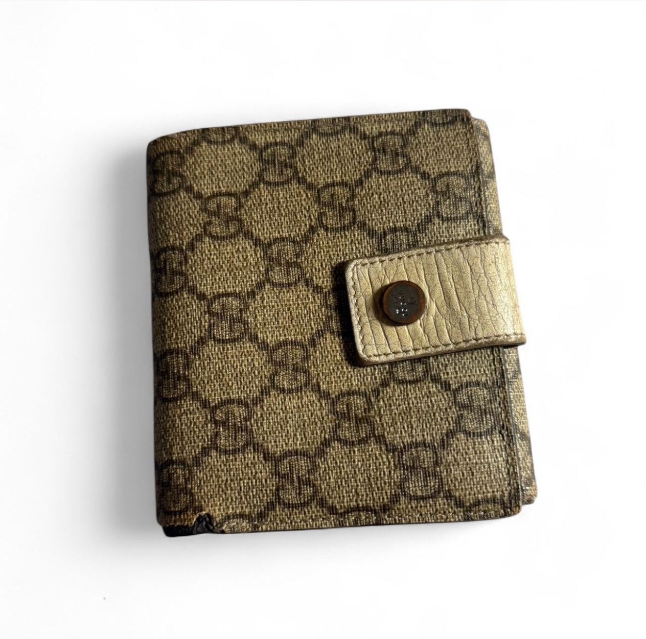 Vintage - Used Gucci Compact Wallet GG Supreme - 100% Authentic 