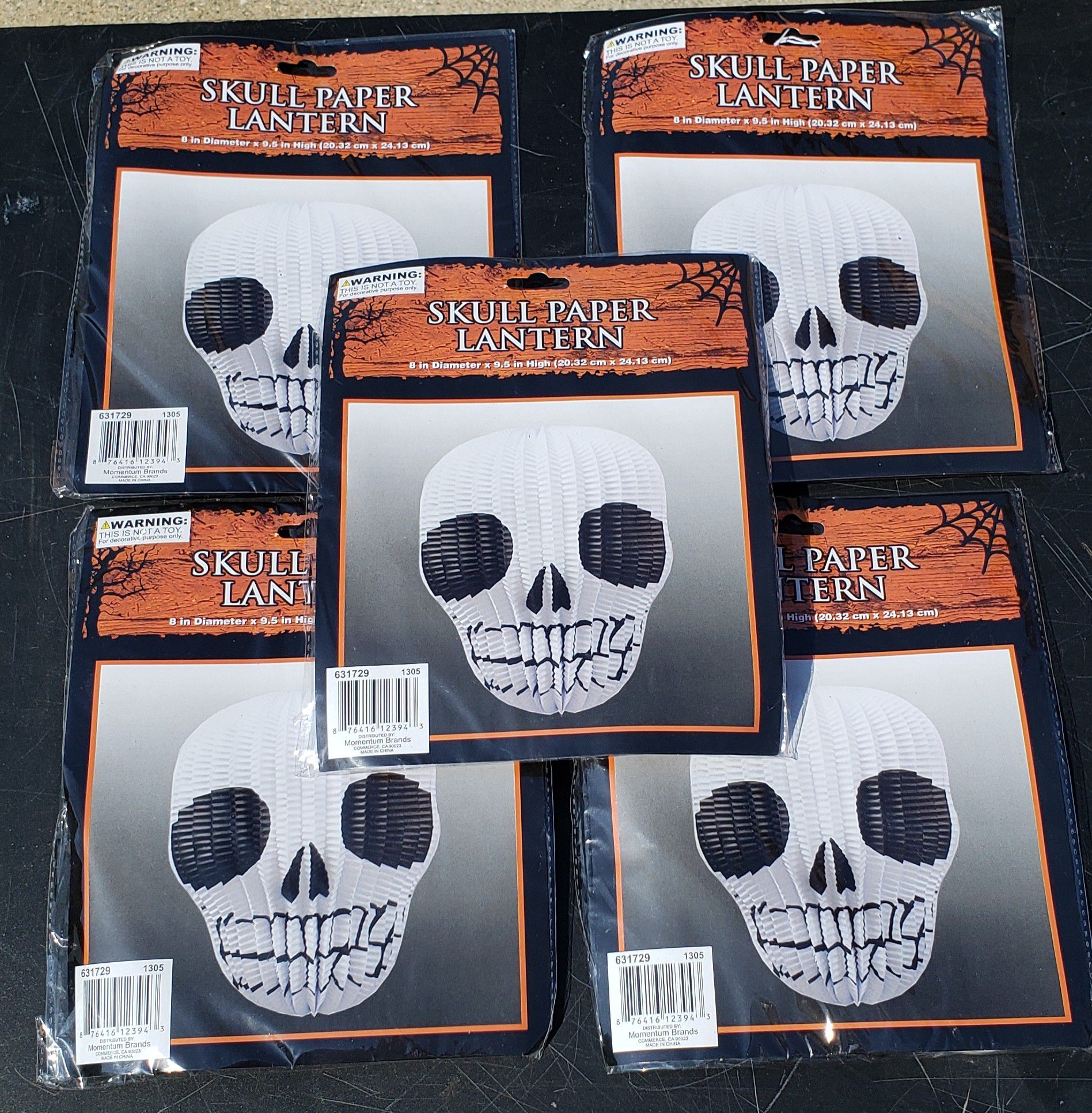 Skull Paper Lanterns (5 total)
