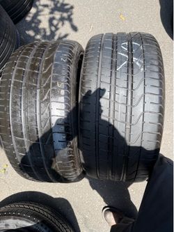 2 tires 295-35-21 Pirelli good condition $130 for both mounted and balanced