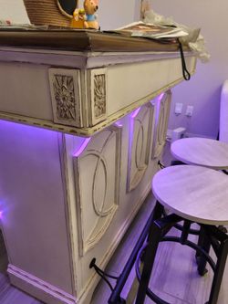 Bar with stools