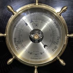 Nautical Themed Barometer In Good Working Order.