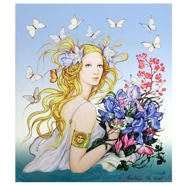 Painting Large- Glicee On Canvas. Anastasia The Great, Russian