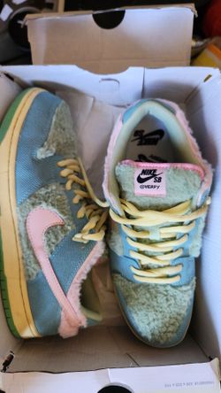 VERDY NIKE Mint Dunks size 11 Low Retro Blue/Pink