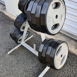 270  LB SOLID PLATES PLUS STAND ALL FOR  $320 FOR ALL