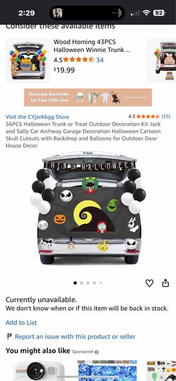 Nightmare Before Christmas 56 piece Trunk or Treat Decoration Kit.