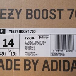 Yeezy Boost 700 Utility Black Size 14