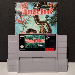 Super Nintendo Game The Jungle Book Plus Manual 
