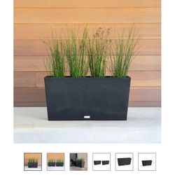 Veradek Pure Series Midori Trough Planter -Large Rectangular Planter, 2 Pack NEW