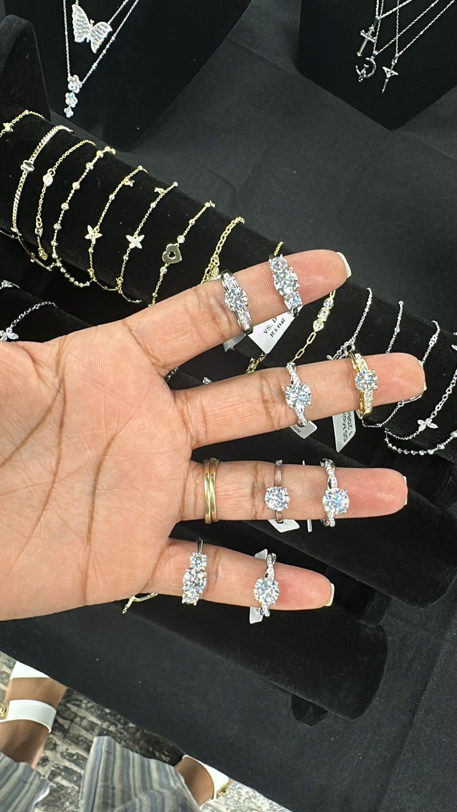 Sterling Silver Engagement Rings With Moissanite Stones $150 Each
