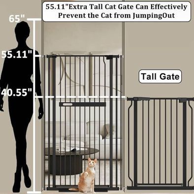 Dog or Cat Gate 30.11-33.07" Wide Safety