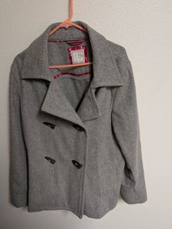 Old Navy Gray Wool Blend Pea Coat