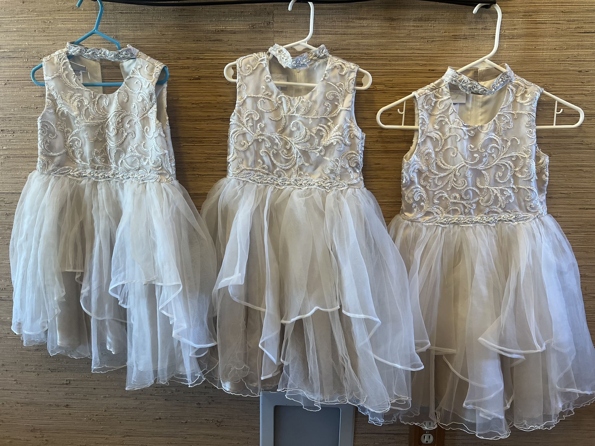 Set of 3 White Lace Wedding Dresses