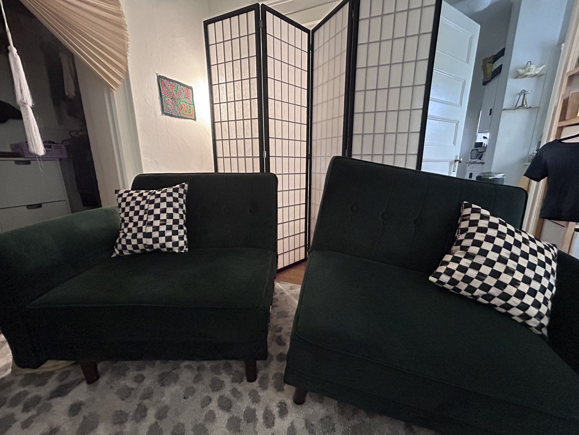 Green Velour couch