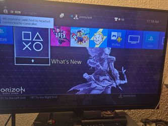 Ps4, 2 controllers, headset w/mic, and all charging cords/hdmi cords