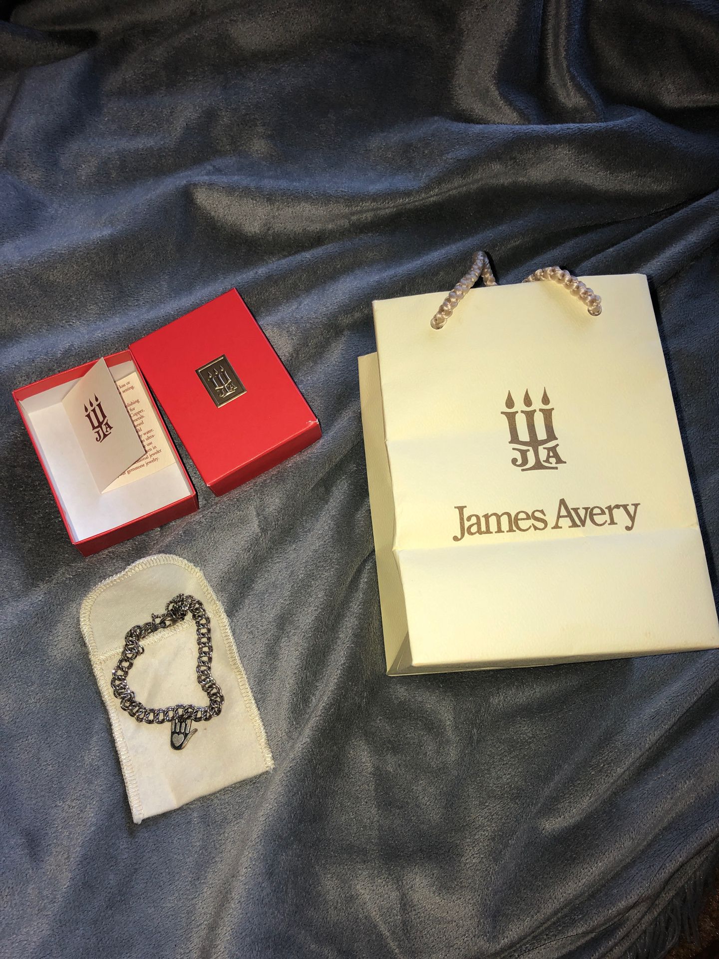 James Avery Double Link Charm Bracelet with Charm