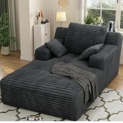 Cozy Sleeper Couch for Living Room, No Assembly Required, Grey