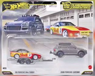 2026 Hot Wheels PREMIUM TEAM TRANSPORT '89 PORSCHE 944 TURBO and 2008 CAYENNE
