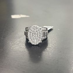 Sterling Silver 925 With Vvs Moissanite 3ct Ring For Her .