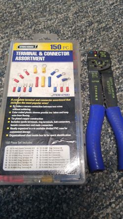 Wire cutter/crimpers with terminal assortment