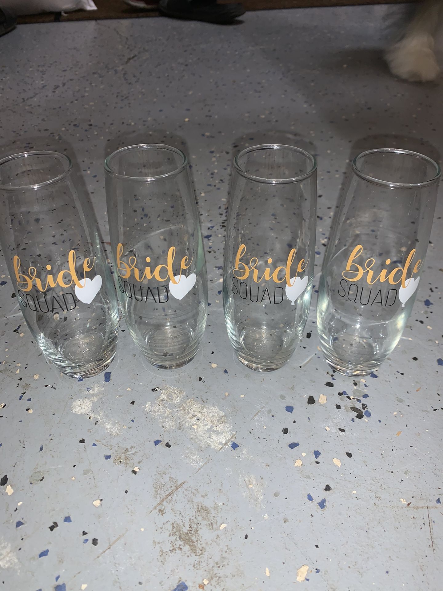 4 Bride Squad Stemless Glasses