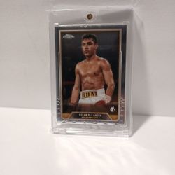 Topps Chrome Boxing Card With Oscar De La Hoya