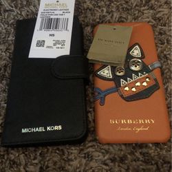 Designer Phone Cases (one Michael Kors, The Other Burberry)