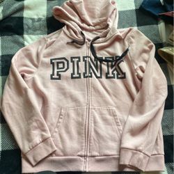 Light Pink And Black Zip Up Vs Pink