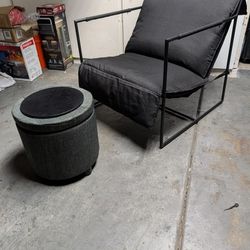 New! 🎁Large & Wide Balcony Relaxing Chair & Storage  Ottoman 