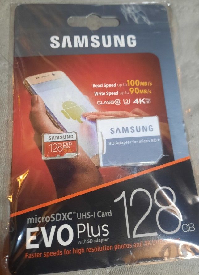 SAMSUNG 128 GB CARD WITH ADAPTER