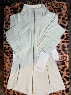 Lululemon White Full-Zip Athletic Jacket