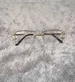 Cartier Transparent Diamond cut Glasses