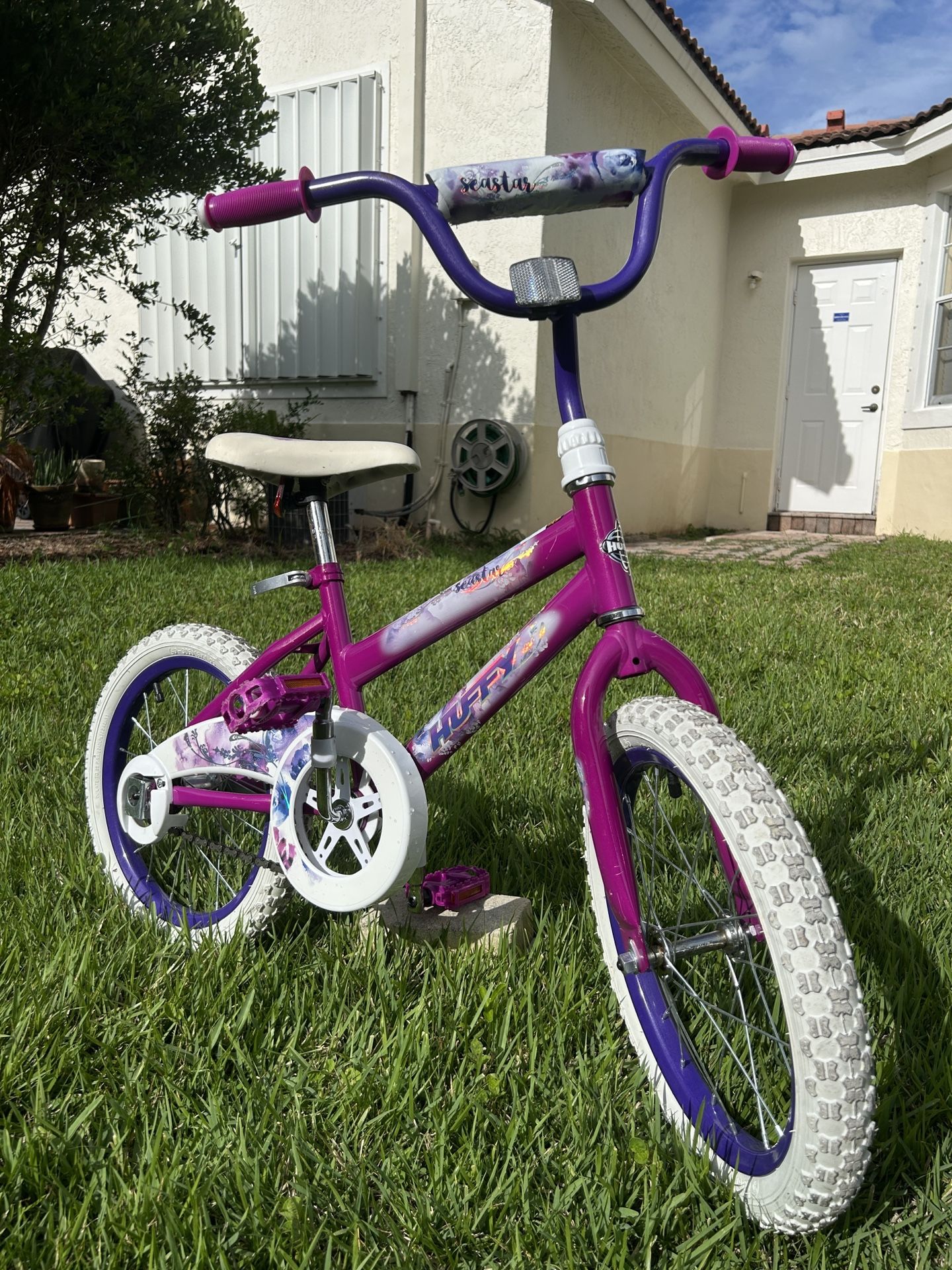 Huffy 16" Sea Star Kids' Bike, Purple, Child, Girl's - Bicicleta Para Niñas