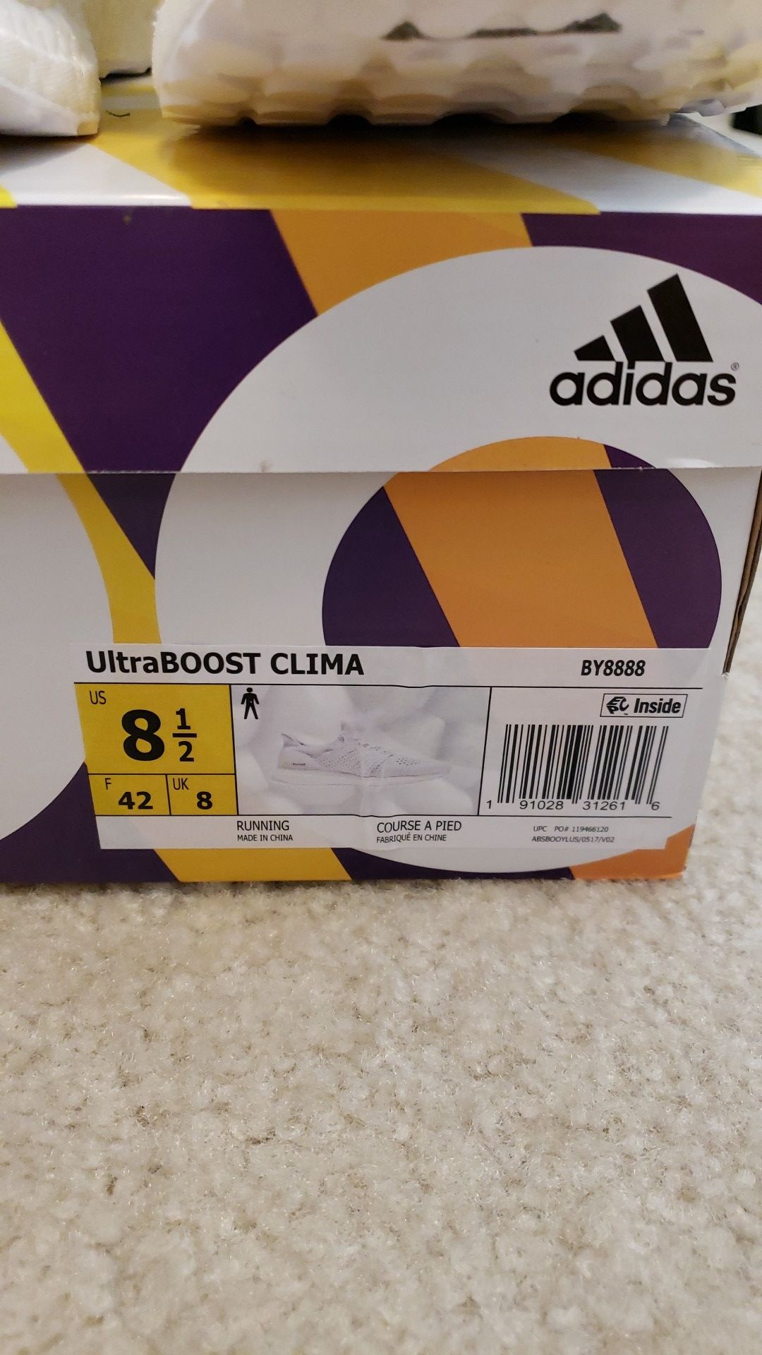 hi様 Brand New DS Adidas Utraboost Clima Triple White 8.5