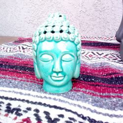 Buddha Head Statue 5 1/2 X 4" X 4" 
