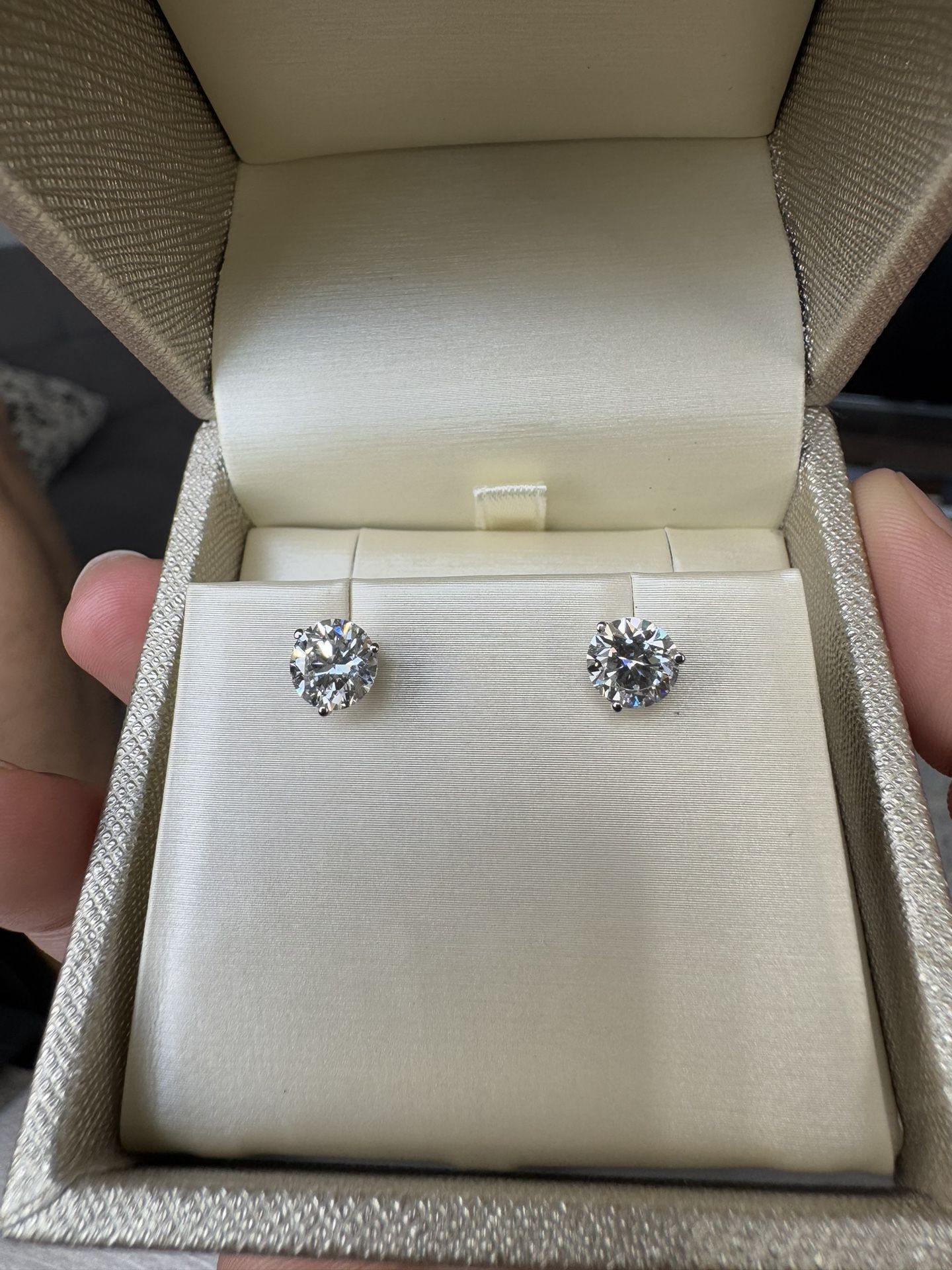 2 Ct. Lab Grown Earrings with Certificate