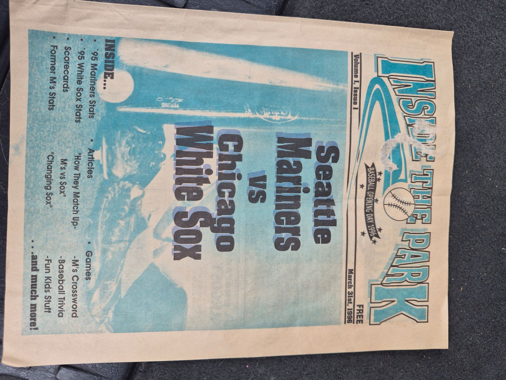 Mariners opening day 1996 booklet