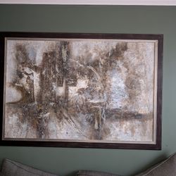 Large Modern Abstract Wall Art 6ft x 4ft – Framed (Like New)