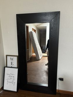 Tall Wooden Mirror