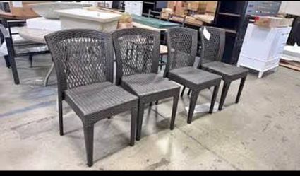 New assembled. 4 for $160 UV-Resistant PE Rattan & Steel Frame - Patio Chair