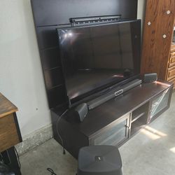 TV And Stand With Sound System