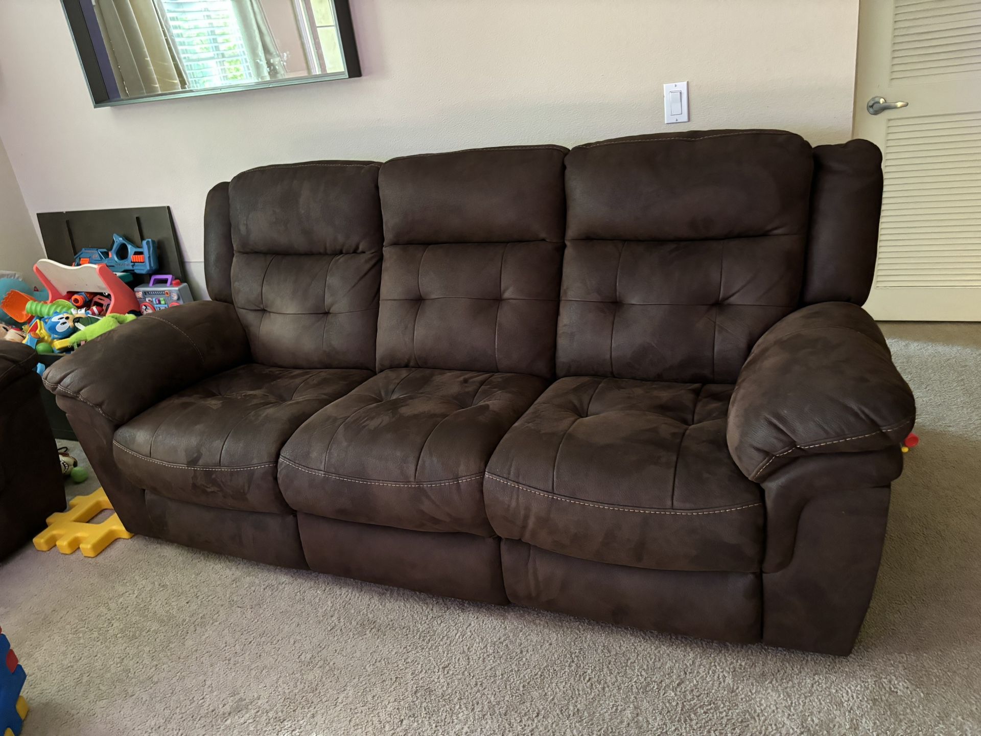 Powered Couch Recliners Set